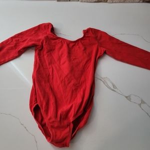 Children's Red Long Sleve Leotard